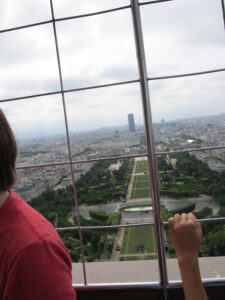 Looking out from Eiffel Tower